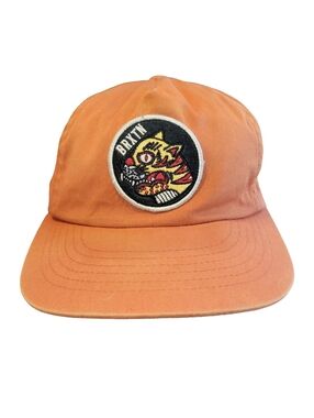 Brixton Tiger Patch Snapback Hat Orange Burnt Orange